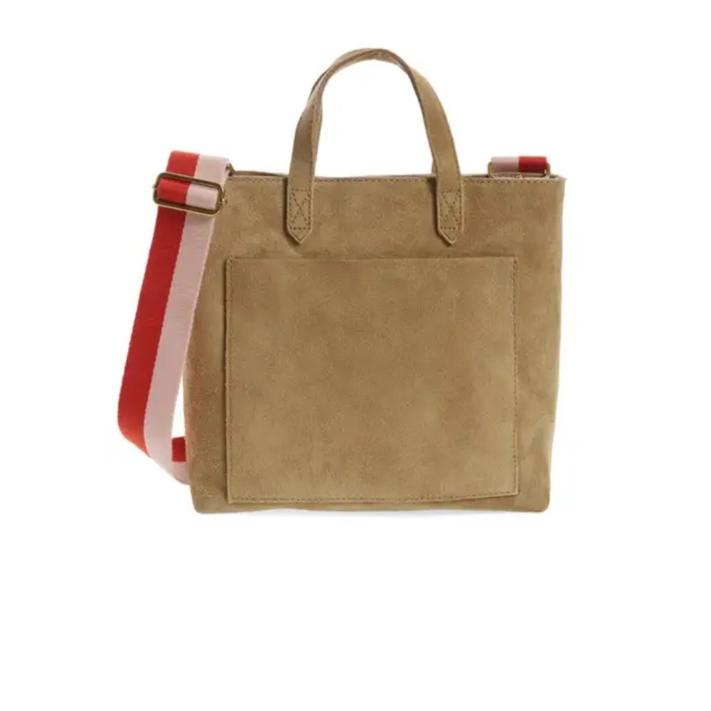 Madewell Zip Top Suede Crossbody Transport Tote